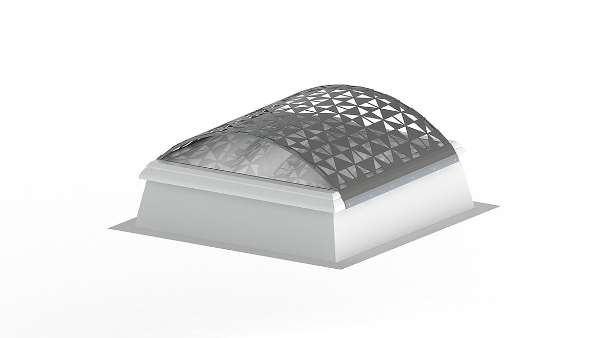 Sonnenschutz mit Laubbaumeffekt LAMILUX Lichtkuppel F100 W Laubbaumblech