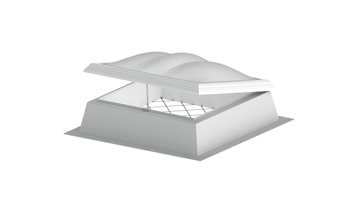 Gelasertes Durchsturzgitter (LA 100) LAMILUX Lichtkuppel F100 W gelagertes Durchsturzgitter