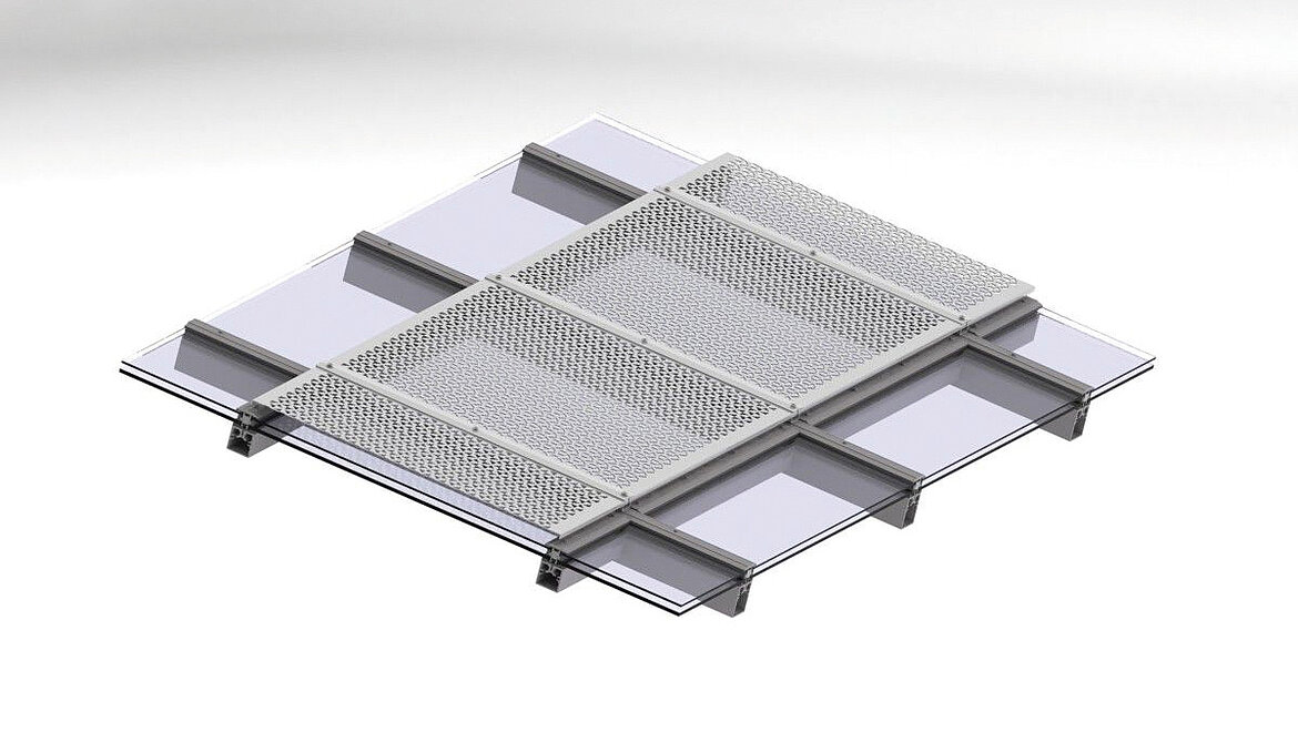 Glasdach Sonnenschutz
