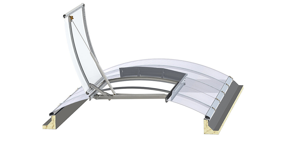 Rauchlift Lichtband B​ als Einzelklappe