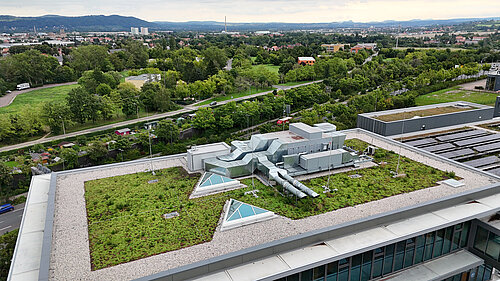 Kaufpark Dresden von oben mit MRA Lösung von LAMILUX