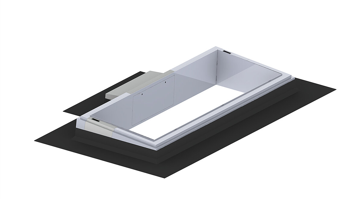 LAMILUX Flachdach Ausstieg Komfort Swing Aufsatzelement LAMILUX Flachdach Ausstieg Komfort Swing Aufsatzelement