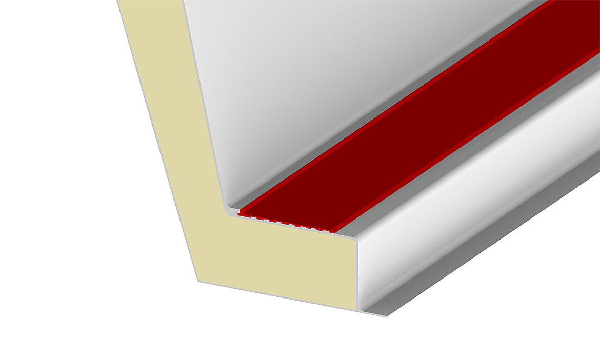LAMILUX Hart-PVC-Anschlussschiene