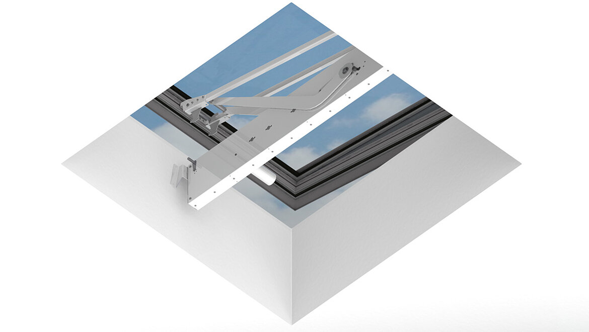 LAMILUX Flachdach Fenster FE 3° Einbausituation