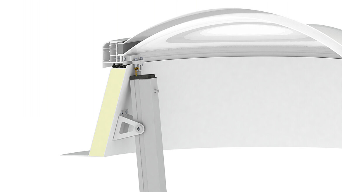 LAMILUX Lichtkuppel F100 rund Spindelhubantrieb