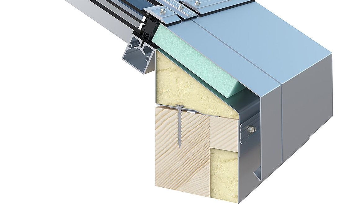 Montage auf Holzaufkantung Montage auf Holzaufkantung