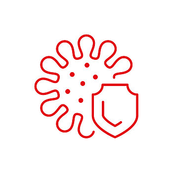 Virus und Schutzschild