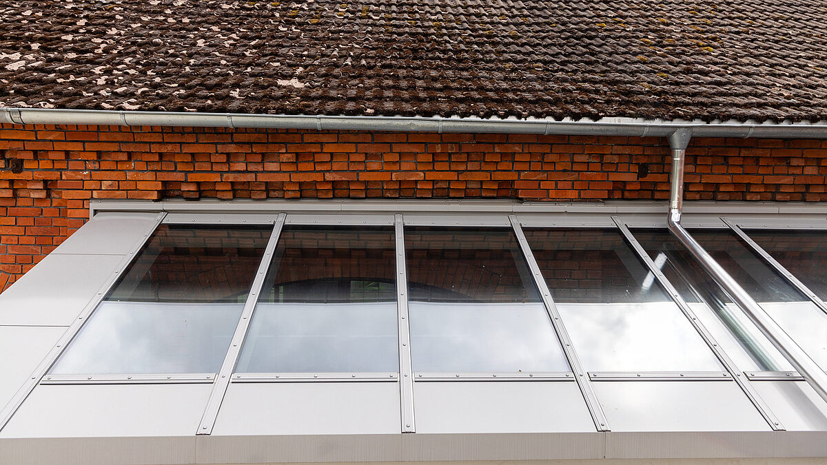 Blick auf das Glasdach