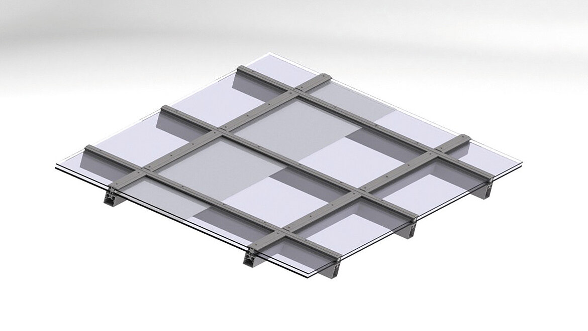 Glasdach Sonnenschutz steuerbare Rollo