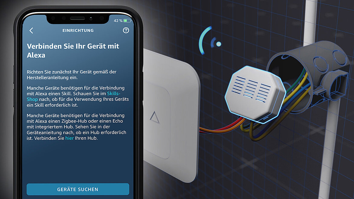 LAMILUX Smart Conector WLAN Einrichtung LAMILUX Smart Conector bei der WLAN Einrichtung mit Alexa