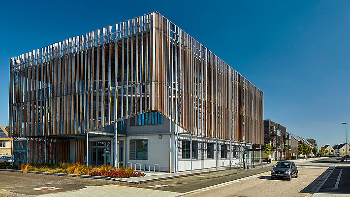 LAMILUX Flachdach Fenster Passivhaus - Eco Business Centre Bicester