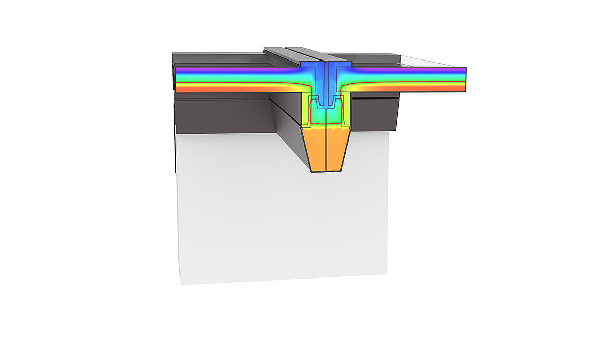 Modulares Glasdach Energieeffizienz 10°-Isotherme Sparren