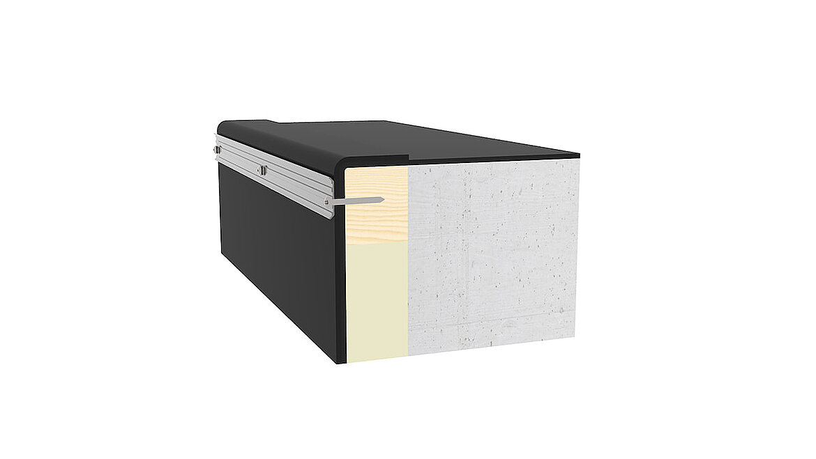 Modulares Glasdach Bauanschluss Betonaufkantung