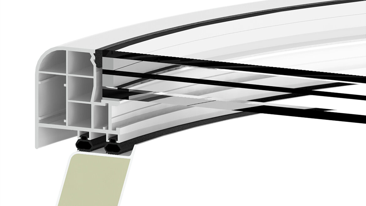 LAMILUX Flachdach Fenster F100 rund Wärmedämmverglasung (MHF) 3-fach