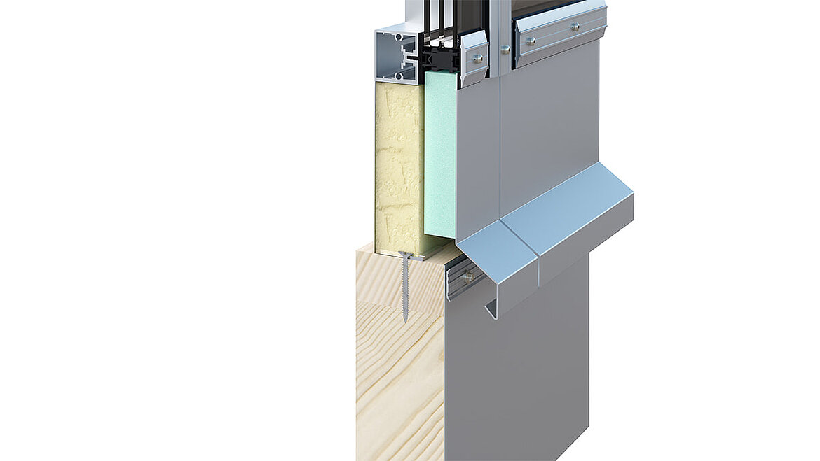 Montage auf Holzaufkantung Montage auf Holzaufkantung