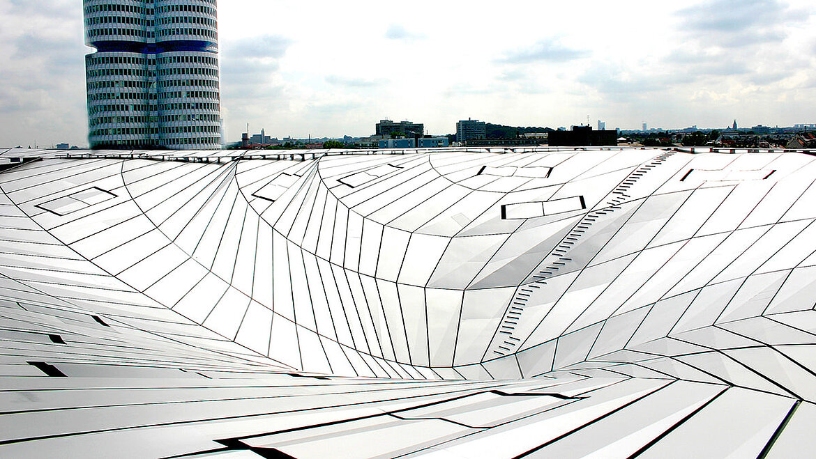 Dach der BMW-Welt in München Sonderkonstruktionen der NRWG auf dem Dach der BMW-Welt in München | insights by LAMILUX