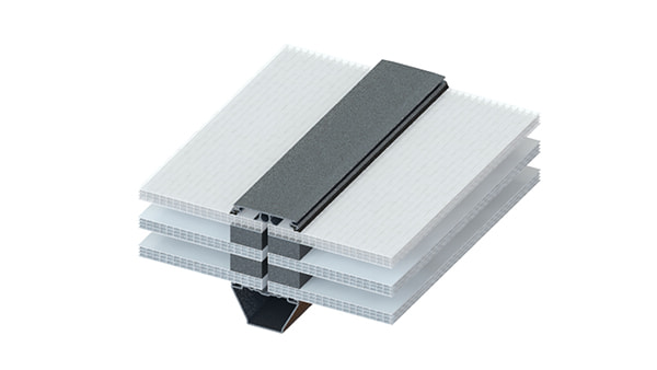 LAMILUX Lichtband B Typ PC10 + PC6 + PC10 2 x tc 5