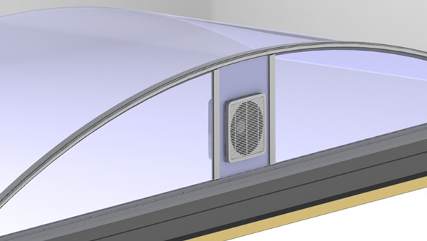 LAMILUX Lichtband Giebelventilator