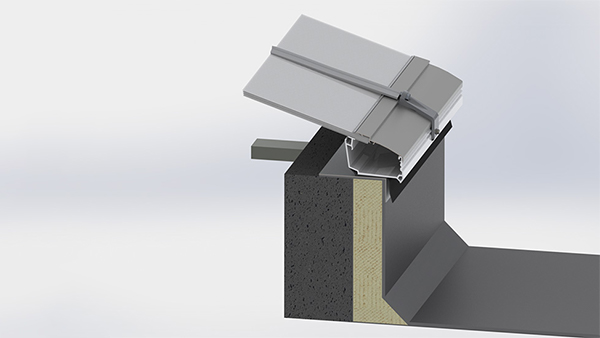 Montage auf Betonaufkantung