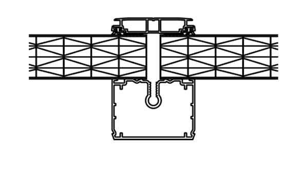 LAMILUX Lichtband S Verglasung PC 32-5 fach