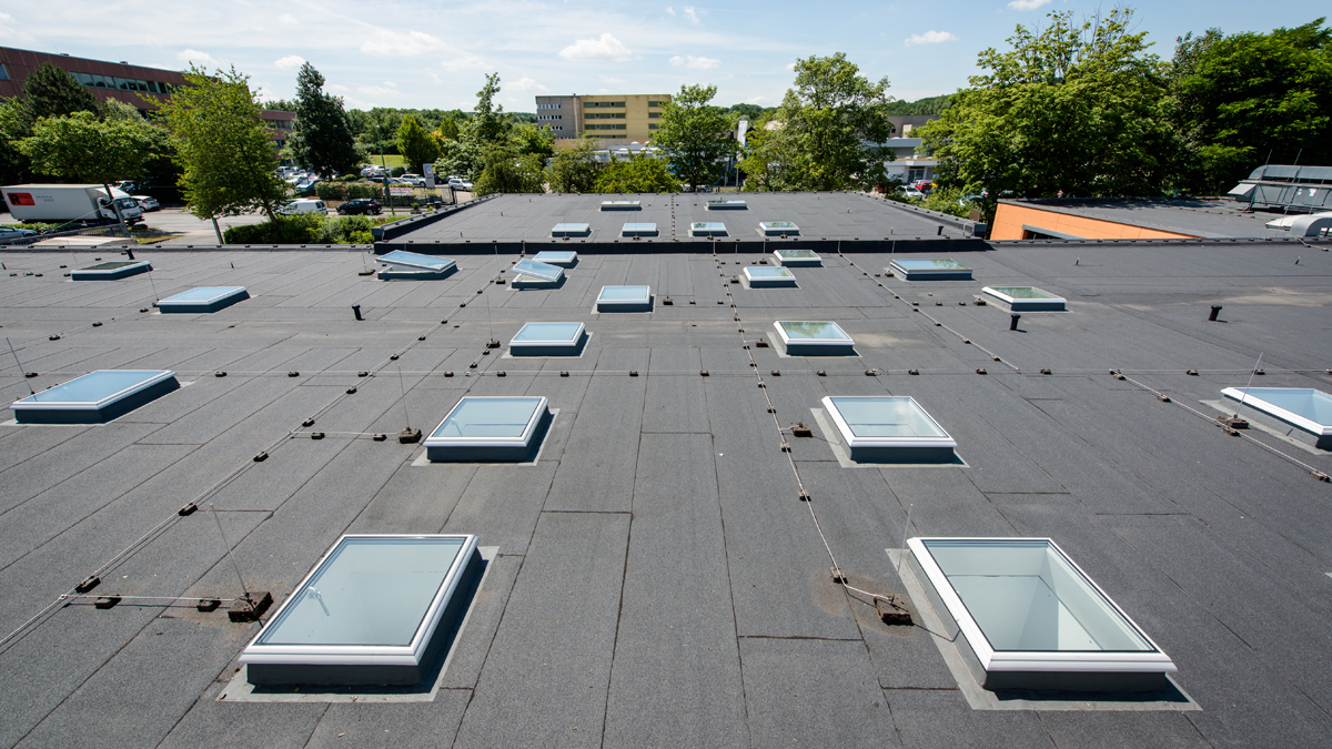 LAMILUX Flachdachfenster in der Caritas-Werkstatt in Hagen