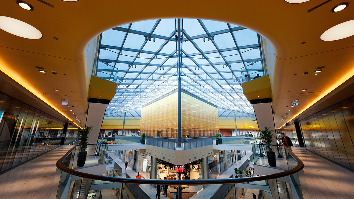 LAMILUX Glasdach PR60 im Einkaufscenter Rhein-Galerie in Dortmund