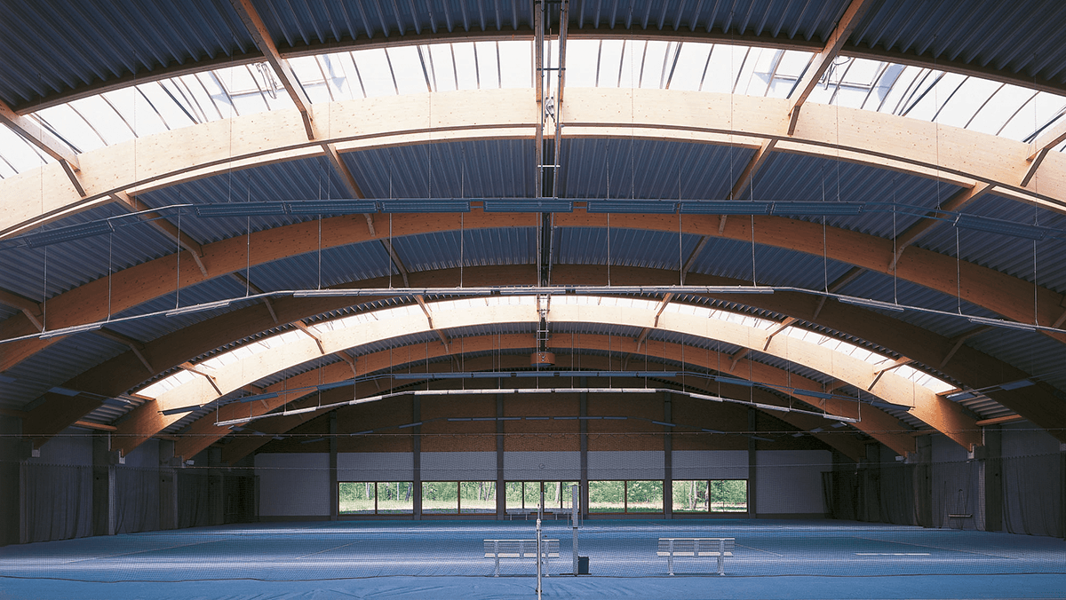 LAMILUX Lichtband in der Tennishalle in Lübben
